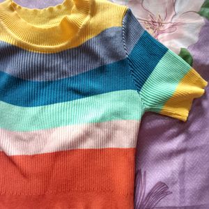 Multicolored Crop Top