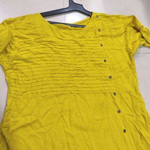 Daily Wear Yellow Colored Kurti