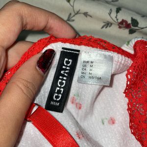 h&m cherry top