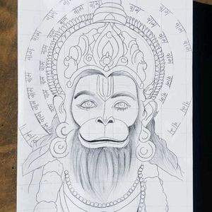 Hanuman Ji Drawing Outline