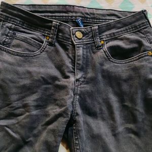 Dark Grey Colour Jeans For Women