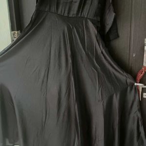 Gown Black Premium Quality Satin