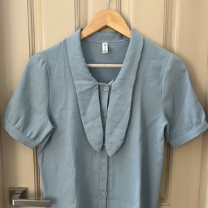 Korean  Shirt - Peter Pan Collar