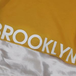 Brooklyn Yellow Crop Sweatshirt