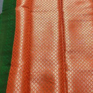 New Stunning Pattu Saree..🧡🧡Grand Look