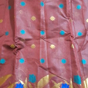 Grand Festive Silk Cotton Saree with Blouse