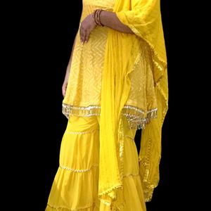 Sharara Suit Set For Haldi