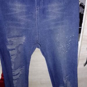 Blue Colour Jegging For Girls And Women