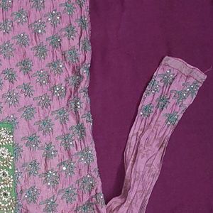 Flower Pattern Purple Kurti