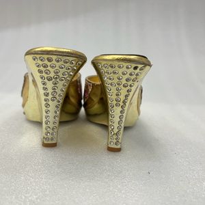 Heart Embellished Heels With Sequence