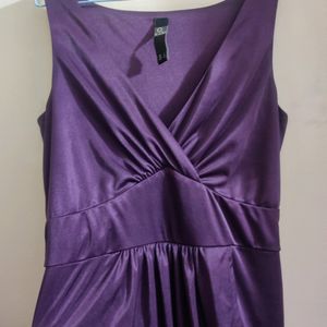 Satin Purple Dress