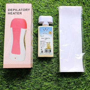 Waxing Kit With Heater Wax And Strips