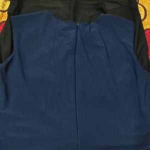 Blue And Black Bodycon Dress