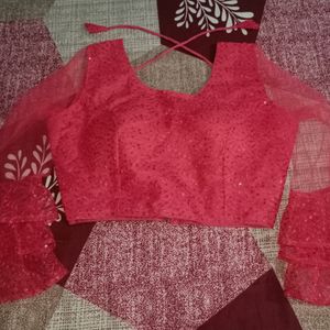 Magenta Pink Stitched Blouse