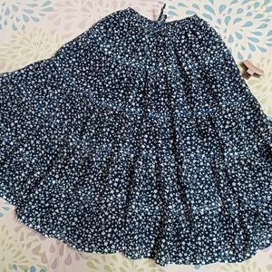 Beautiful Blue Printed Ruffled Skirt 💙- New