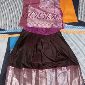 Traditional Silk Paavadi Set