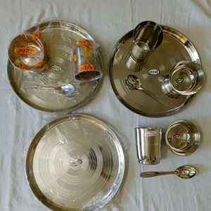 New Stainless steel dinner set