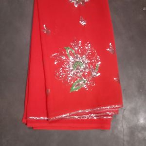 Beautiful Red Color Jammuki Sarees