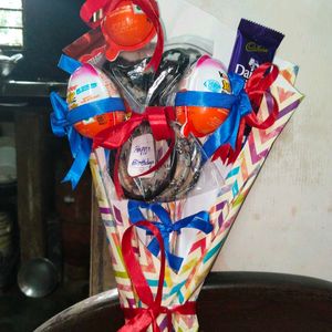 Handmade Kinder Joy And Chocolate Bouquet