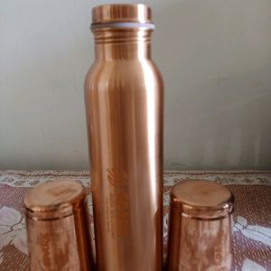 💯🆕Ganga Sagar Copper Bottle And Glass Set