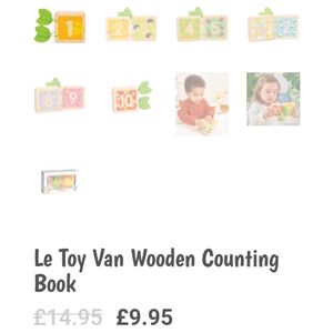 Wooden Number Counting Book