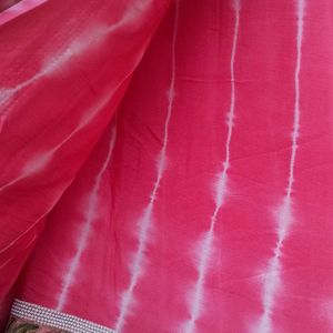 Lehariya Pink Saree With Border