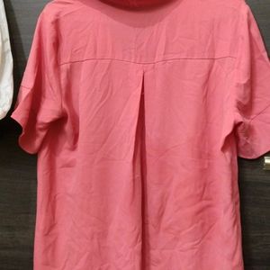 Peach Top With Semi Shirt Look