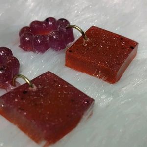 Beautiful Shimmery Resin Earings