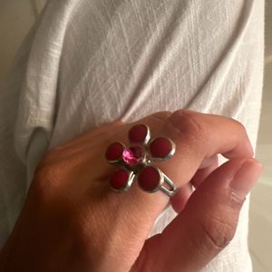 Pink Star Shaped Ring