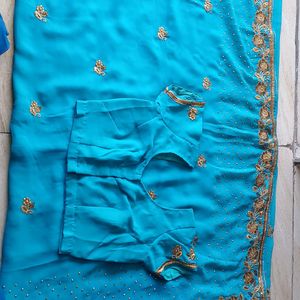 Stone Work Heavy Saree