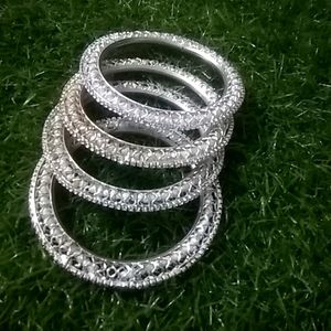 Beautiful 2-6.Size Bangles White Stone