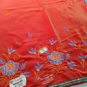 Embroidery Design Saree 😍