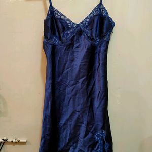 Navy Blue satin nightgown✨