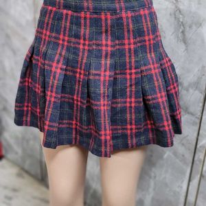 Black & Red Plaid Skirt