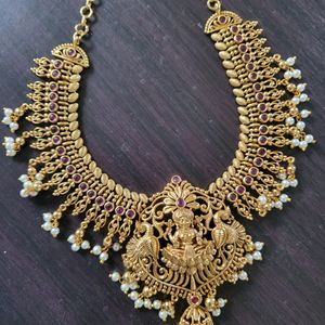 Antique Gold Lakshmi Amma Temple Jewellery