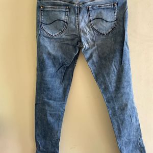 Blue Washed Jeans For Women