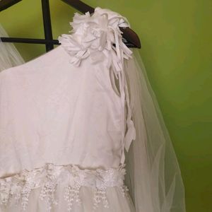 Mystery White Long Gown/New With Tag