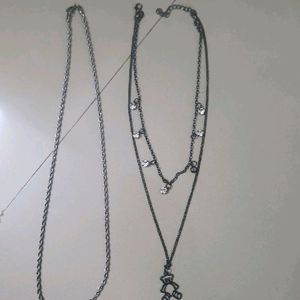 Couple Necklace Combo With Free Clutcher