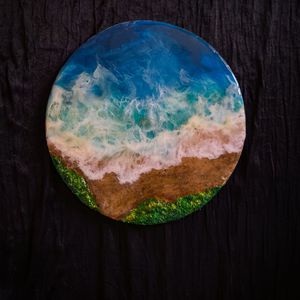 Resin ocean Clock