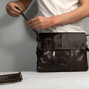 Unisex Pure Leather Laptop Bag