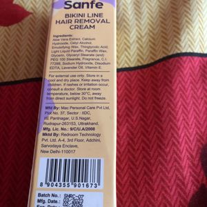 Sanfe Hair Removal Cream  Used Only Twice