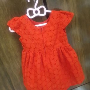 Red Cotton Frock