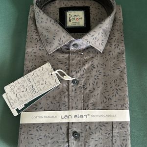 Grey Cotton Brand New Shirt