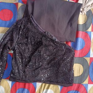 Faballey Embellished Black Women Jumpsuit