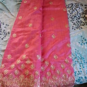 Saree With Golden Embroiderey