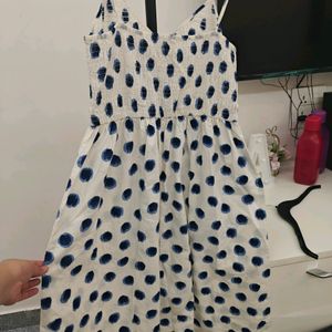 H&M White/Blue Dress