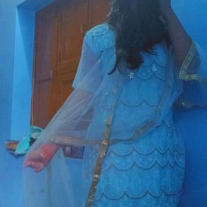 Blue Georgette Pakistani Style Sharara