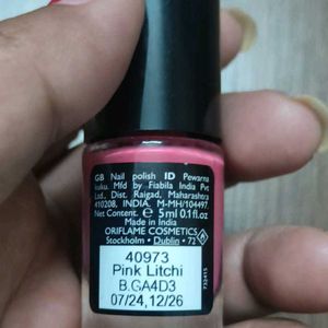 Oriflame On Colour Pink Peach Nail Polish