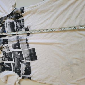 Printed White Tee