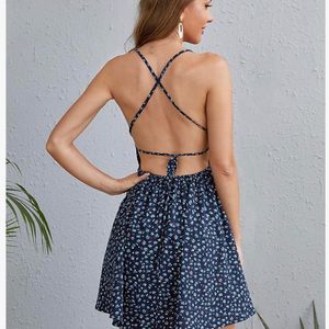 Stylish Backless Mini Dress